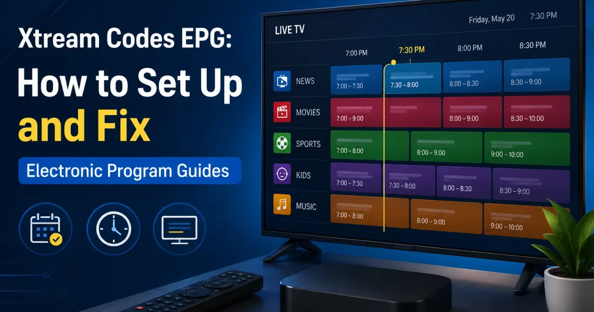 Xtream Codes EPG Setup: Add a Program Guide to Your IPTV Player