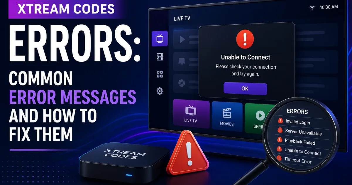 Xtream Codes Error Messages: Causes and Fixes